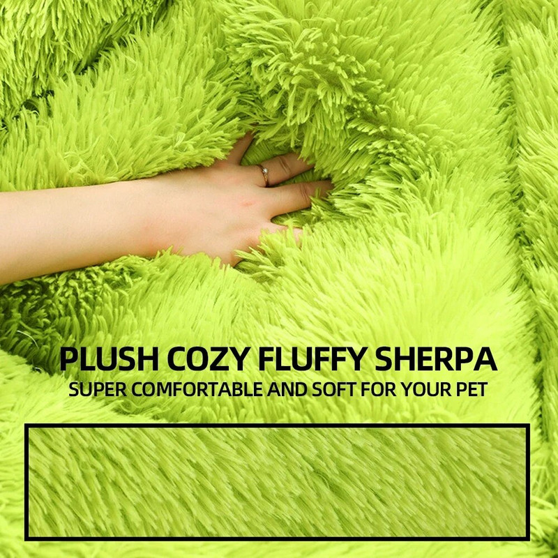 Котешко гнездо Триъгълник Сладка мека рошава постелка Вътрешно куче Легло за котка Консумативи за домашни любимци Подвижна възглавница за пране в машина за малки домашни любимци