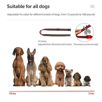 Dog Shock Coller Електрическо устройство за обучение на кучета Водоустойчиво дистанционно управление Anti Barking Продукти за домашни любимци Акумулаторна функционална яка