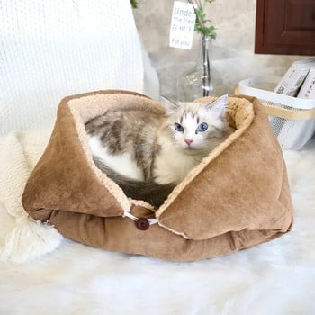 Μαλακό πολυλειτουργικό αναδιπλούμενο στρώμα κατοικίδιων για γάτες ζεστό παχύ κρεβάτι γάτας για γάτες Μικρά σκυλιά Εσωτερικό κρεβάτι για γατάκι κρεβάτι για γάτα Προμήθειες για κατοικίδια χαλάκι ύπνου