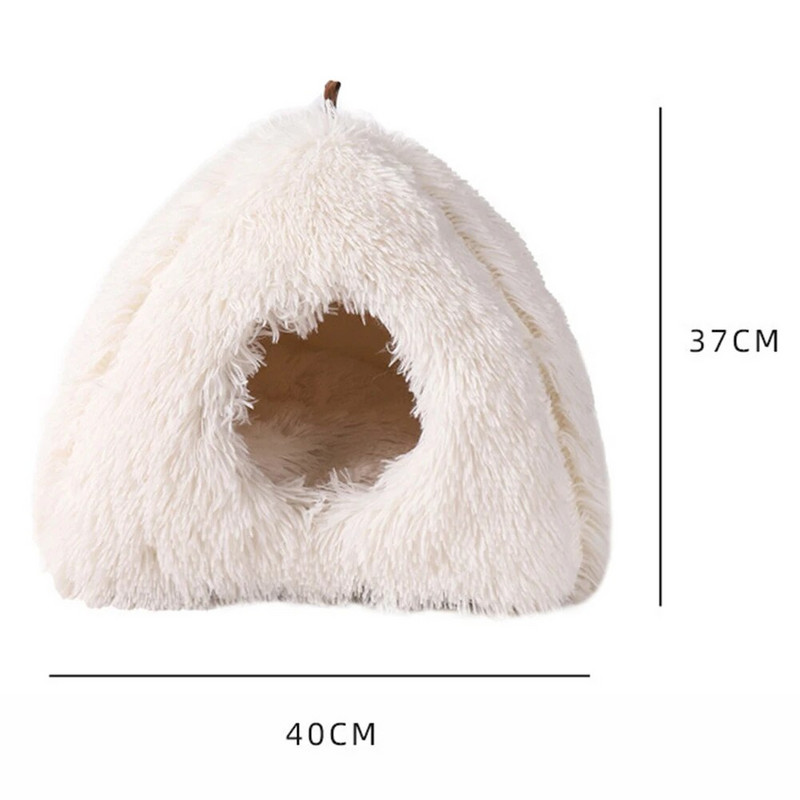 Кучешка къща Легло Пещера Мека топла плюшена възглавница Подложка Палатка за домашни любимци За кученца Зайци Морски свинчета Малки животни