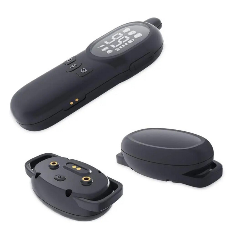 Нашийник против лай за домашни любимци, водоустойчив, безжичен, с дистанционно управление, акумулаторен електрически нашийник за дресировка за малки, средни големи кучета