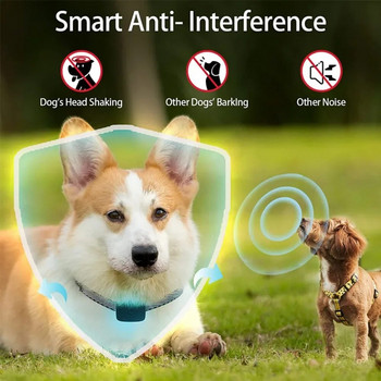 Συσκευή προστασίας γαβγίσματος σκύλων κατοικίδιων ζώων USB Υπερήχων Έξυπνος ηλεκτρικός σκύλος Εκπαίδευση κολάρου σκύλων αδιάβροχο κολάρο