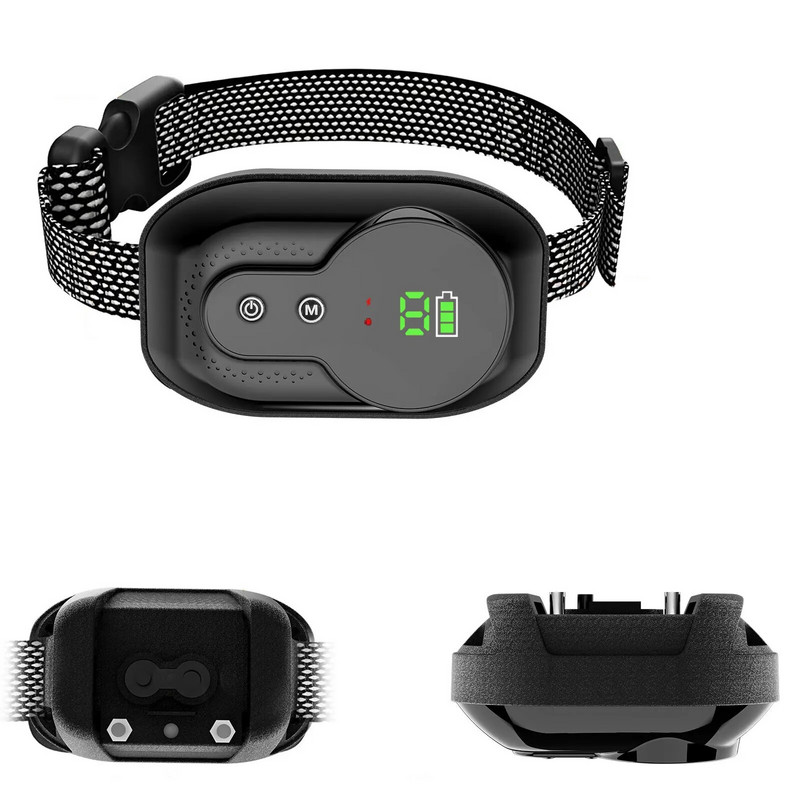 Водоустойчив нашийник срещу лаене за кучета Акумулаторна интелигентна автоматична запушалка за лаене Ефективен репеллер за домашни любимци Нашийник против лаене за кучета Дистанционно