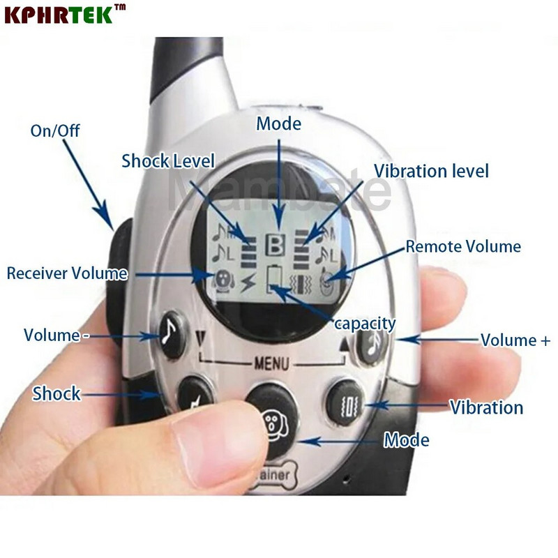 613 Водоустойчива акумулаторна LCD дистанционна яка за звуков сигнал и предавател за отделни продажби