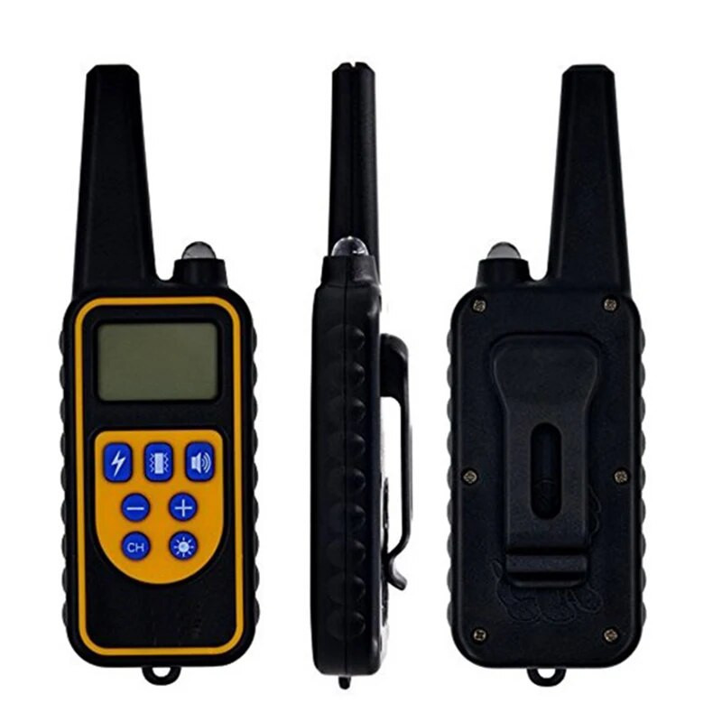 Акумулаторен водоустойчив електронен нашийник за обучение на кучета Спрете лаенето LCD дисплей 800 м дистанционни електронни шокови нашийници за обучение