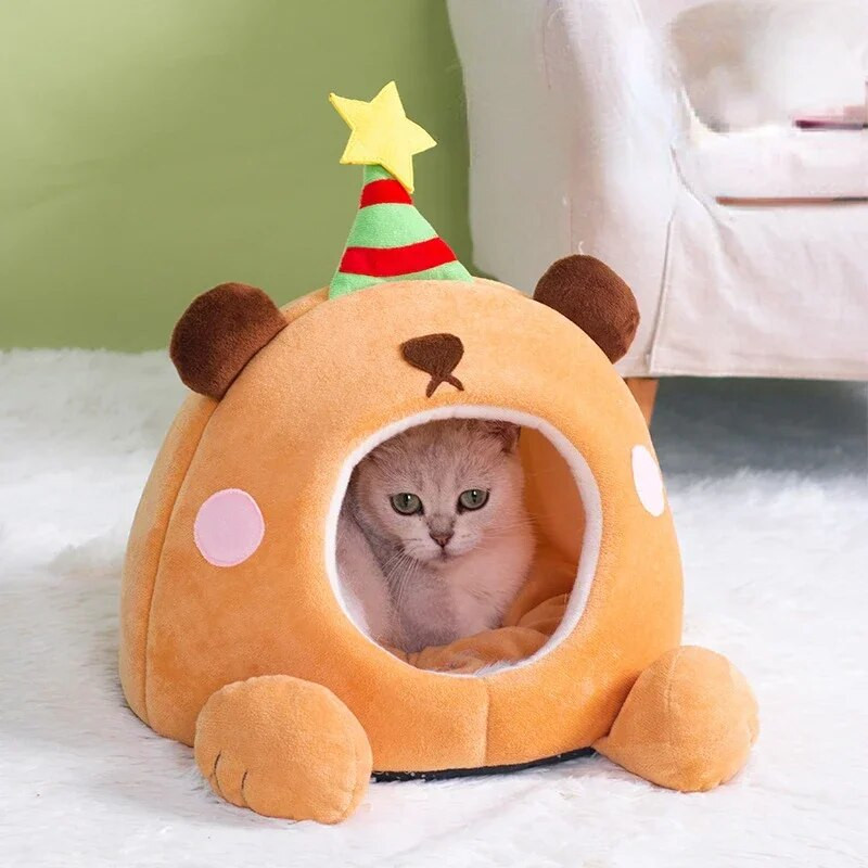 Four Seasons Общо Удобно гнездо за котки Топло гнездо Триизмерно гнездо за кучета Може да се мие Гнездо за кучета и котки за домашни любимци