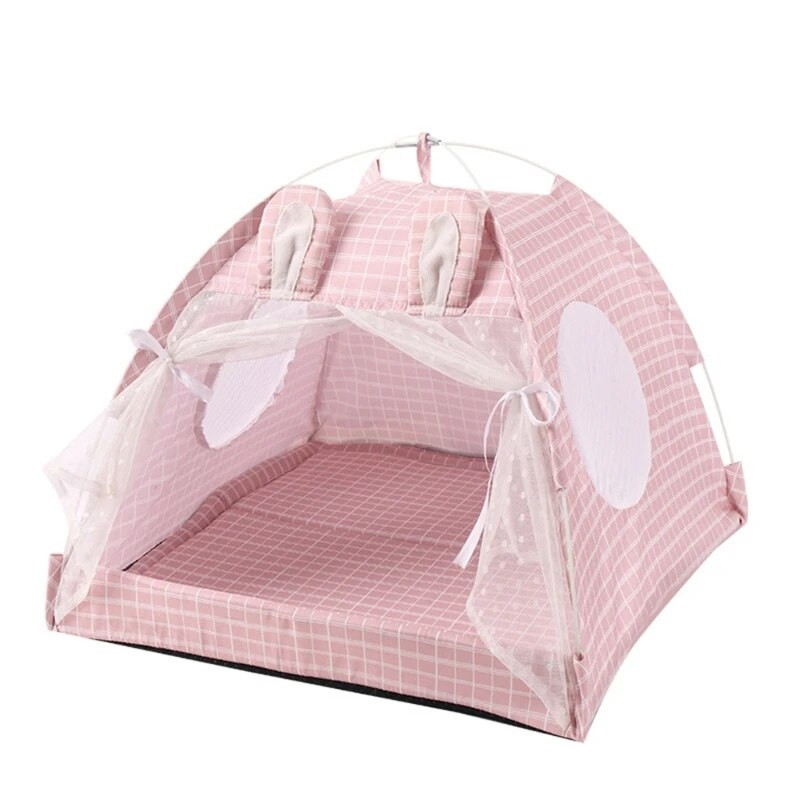 ново котешко легло Малки кучета Къща за палатка Лятна кученце Пещера Подвижна двустранна възглавница