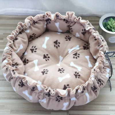 Állítható kisállatágy Pet Nest ágy kisállatpárna macskáknak kölyökkutyáknak kellékek húzózsinór Kreatív puha, meleg fészek kettős használatra