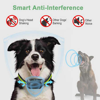 Устройство против лай за домашни кучета Електрически нашийник за обучение на кучета Нашийник за кучета USB Зареждаема спирачка на лаенето Вибрация Устройства против лай