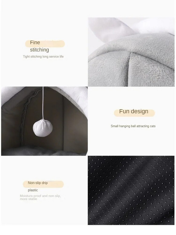 Topla zima Odvojive potrepštine za mačke na mreži slavnih za mačke. Gnijezdo za mačje uho Four Seasons General Poluzatvoreno gnijezdo za mačke