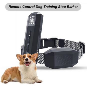 800M нашийник за контрол на лаенето на кучета Електрически нашийник за обучение на кучета Водоустойчив Дистанционно управление Звук Вибрационен шок Регулируем за кучета