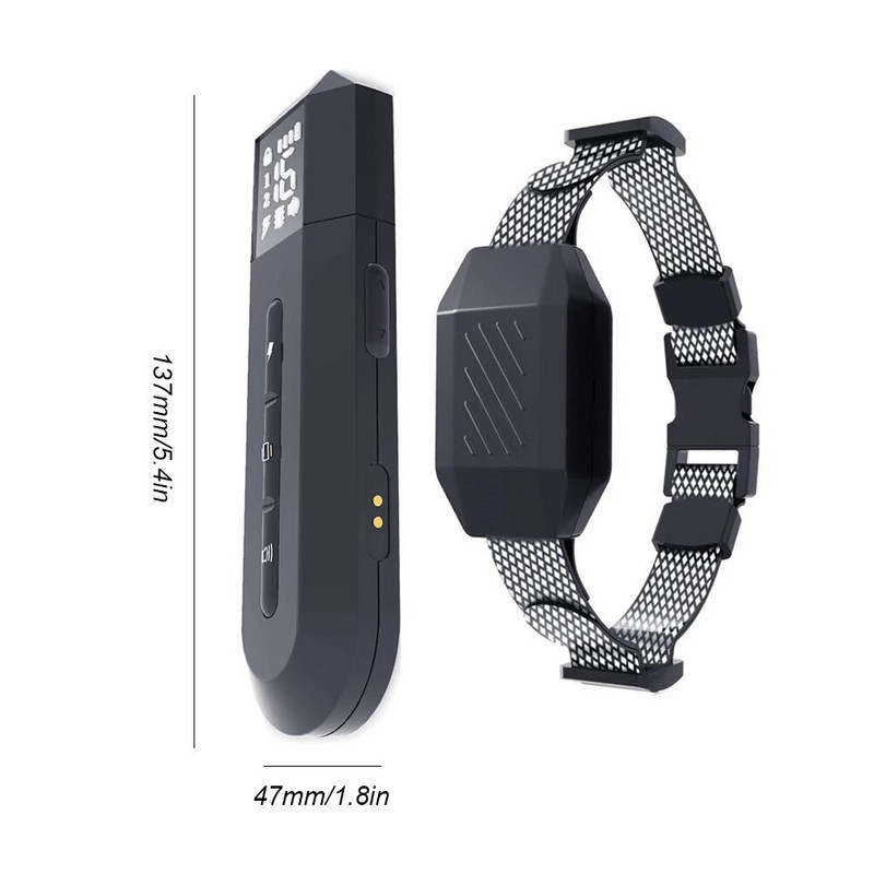 800M нашийник за контрол на лаенето на кучета Електрически нашийник за обучение на кучета Водоустойчив Дистанционно управление Звук Вибрационен шок Регулируем за кучета