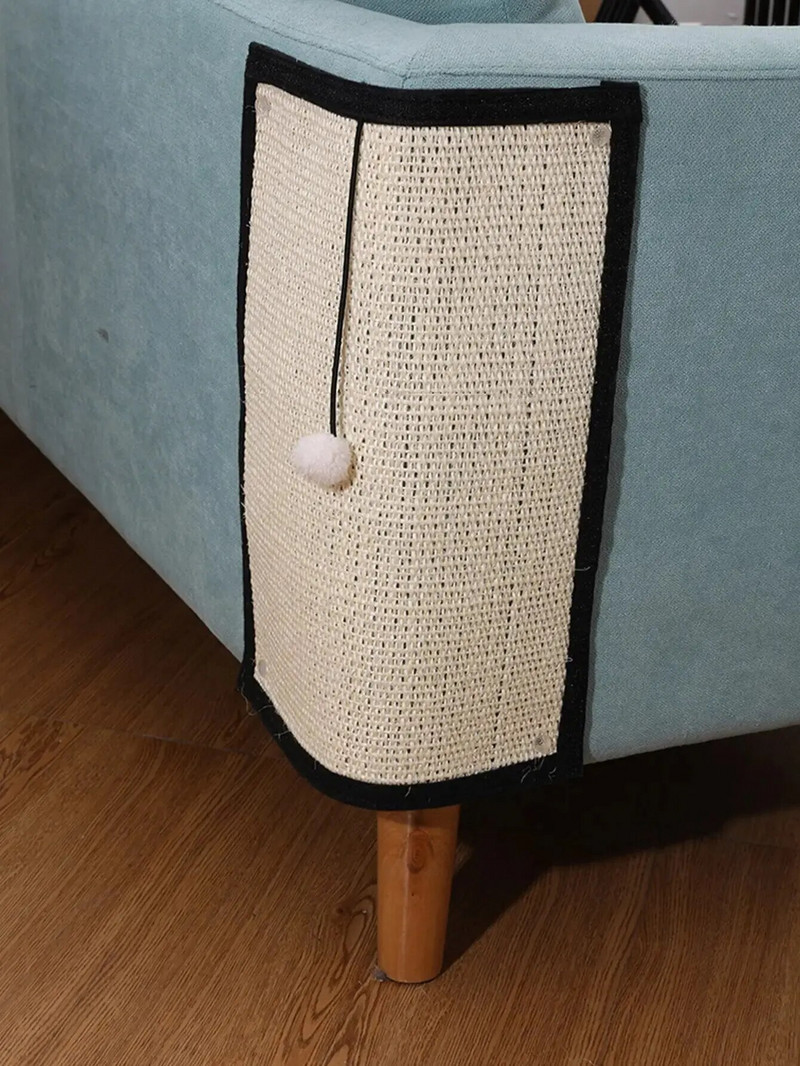 1 бр. Сизалова възглавница за котешка драскотина Подложка за защита на дивана Сизален крак за маса Котешка драскотина Дъска