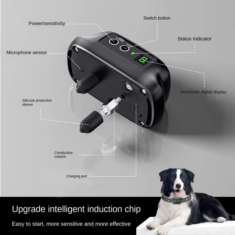 Koerahaukumisvastane kassi haukumine Laetav automaatne intelligentne koerte treenimisrihm elektrišoki vibraatori tarvik