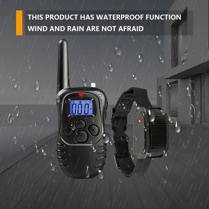 300M koera haukumisvastane kaelarihm, laetav haukumisvastane treeningkaelarihm puldiga haukumata kaelarihmaga 4 treeningrežiimi koerte treenimistarbed