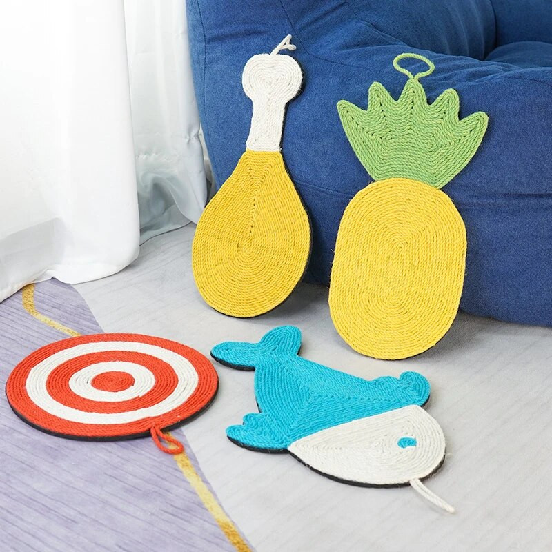 Дъска за драскане за котки Играчка за драскане за котки Въже от сизал Коте Дъска за драскане Котешки играчки за драскане Защита на мебели Стъргалка за нокти