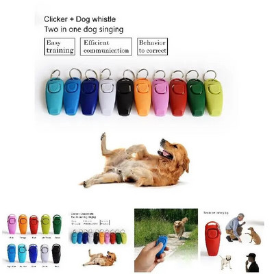 Hot Sale!Combo Dog Clicker & Whistle - Training,Pet Trainer Click Puppy With Guide,With Key Ring xqmg Προμήθειες εκπαίδευσης σκύλων Νέο