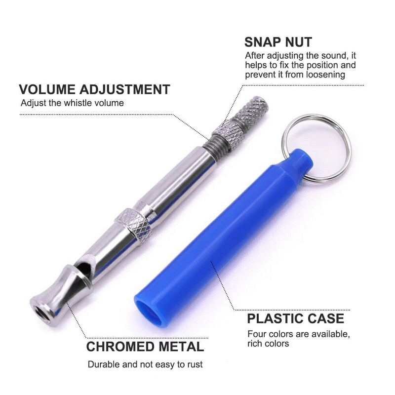 Puppy Dog Training Whistle Аксесоари за домашни любимци Преносими флейти Whistles Stop Barking Регулируеми интерактивни играчки за кучета Стоки за домашни любимци