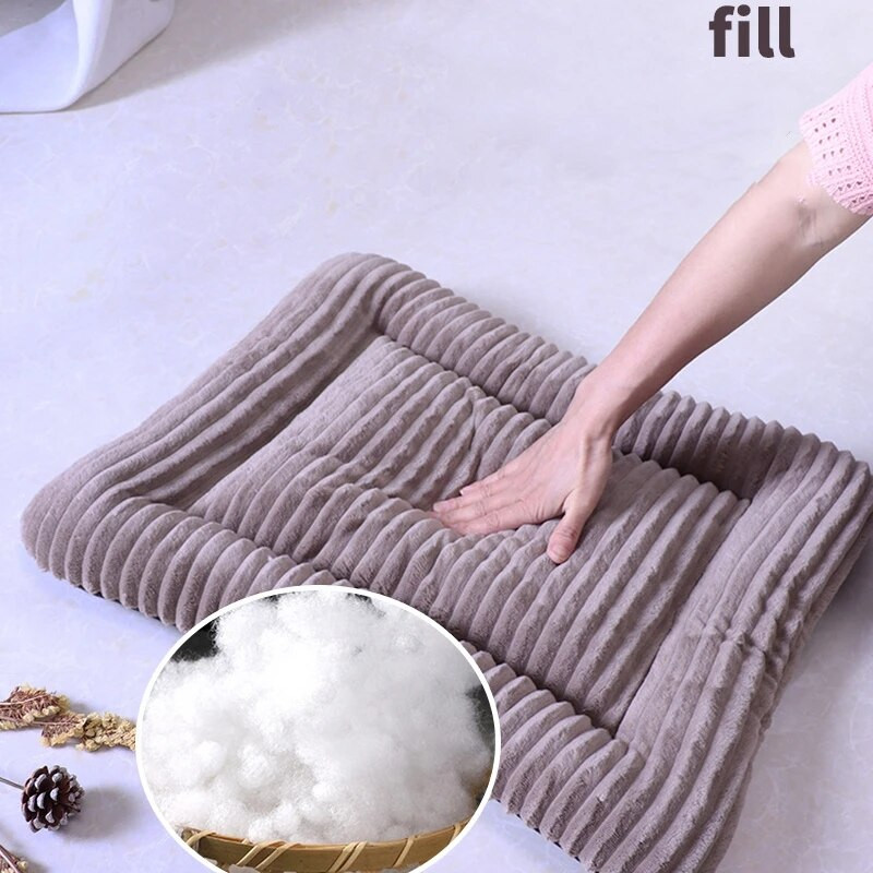 Фланелено квадратно легло за котки, кучета, удобна мека миеща се възглавница за сфинкс, резервна подложка за къща за домашни любимци, диван с анимационни котки