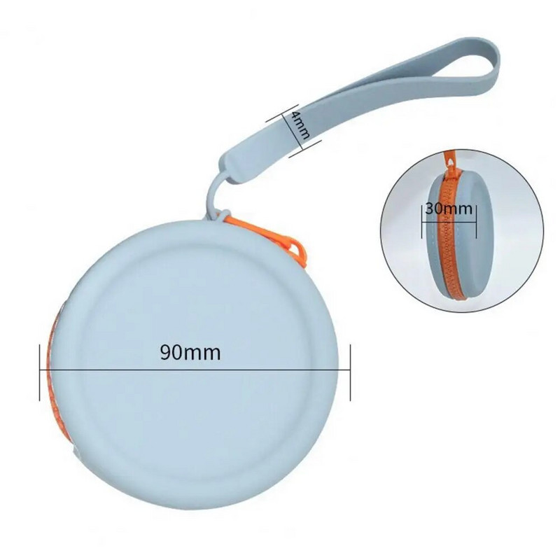 Торбичка за лакомства за домашни любимци Чанта за лакомства за кучета Силиконова торбичка за лакомства за кучета Комплект с карабинер, закопчаване с цип, джобен размер за деца за кучета