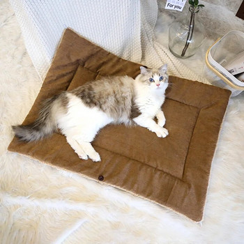 Ζεστό παχύ κρεβάτι γάτας Πολυλειτουργικό πτυσσόμενο χαλάκι κατοικίδιων για γάτες Μικρά σκυλιά Εσωτερικό κρεβάτι για γατάκια κρεβάτι για γάτα Προμήθειες για κατοικίδια χαλάκι ύπνου