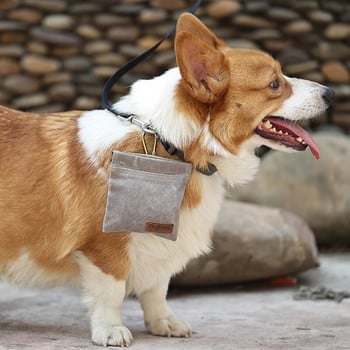 Чанта за закуски за обучение на кучета Пътуване на открито Торбичка за лакомства за домашни кучета Преносима маслоустойчива чанта за дозатор за храна Издръжливи аксесоари за домашни любимци