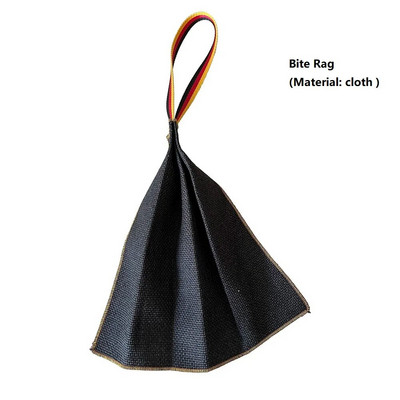 Šuns dresuojantis odinis/medžiaginis skuduras K9 šuniukų žaislas, skirtas augintiniams kandžioti, treniruoti įkandimo rankenėlę Žaiskite žaidimą „Tug of War“ su rankena