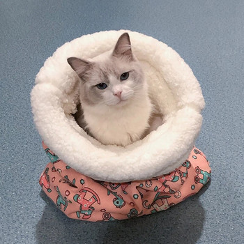 Χειμωνιάτικος ζεστός υπνόσακος γάτας Fluffy Feel Thickened Pet Packet Quilt Bed Kitten Puppy Μαλακή άνετη φωλιά Προμήθειες για κατοικίδια