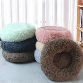 Cat Nest Στρογγυλό βελούδινο μαλακό χαλάκι Fluffy Kennel Στρογγυλό χειμωνιάτικο ζεστό χαλάκι για μικρά σκυλιά Γάτες Nest Warming κρεβάτι ύπνου για κατοικίδια προμήθειες