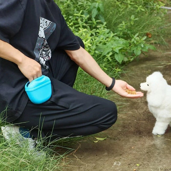 Τσάντα μέσης εκπαίδευσης κατοικίδιων για σκύλους σιλικόνης Τσάντα περιπάτου για σκύλους Υπακοή Ευκινησία Αποθήκευση ζωοτροφών σε εξωτερικό χώρο Αποθήκευση τροφής Ανταμοιβή τσάντες μέσης