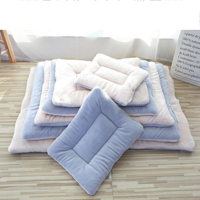 Πλενόμενο κρεβάτι για σκύλους για κατοικίδια γάτας Επαναχρησιμοποιήσιμο κρεβάτι σκύλου Παχύ μαλακό μαξιλάρι fleece κουβέρτα κρεβατιού μαξιλάρι σπίτι Φορητό πλένεται χαλί Keep Warm
