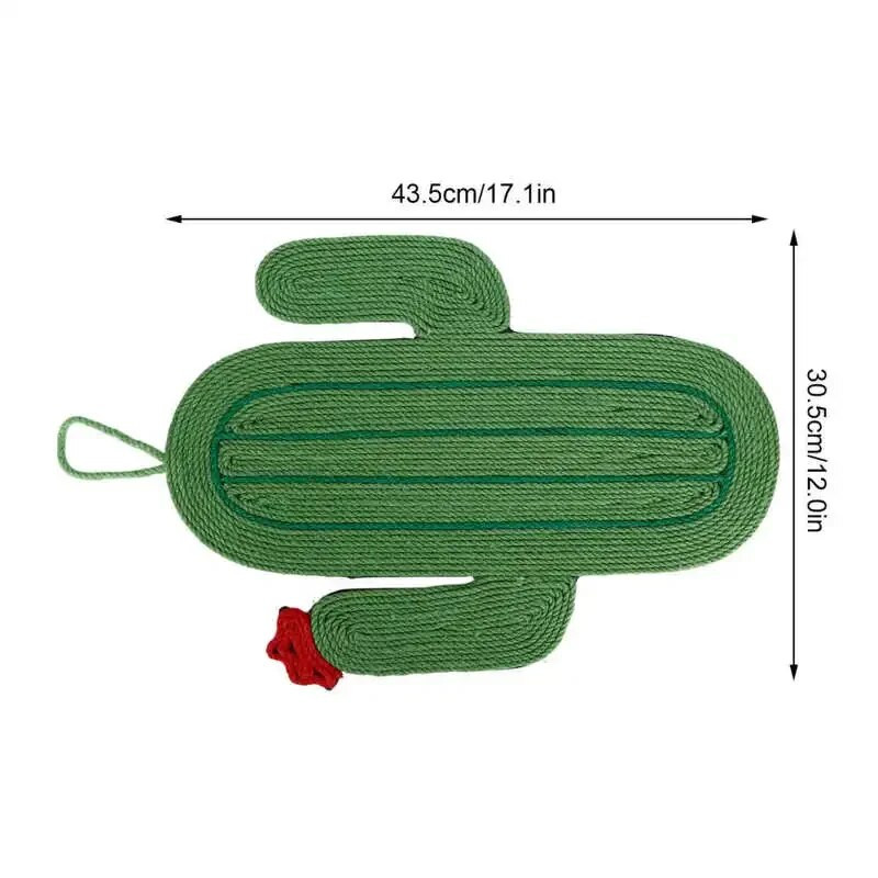 Монтирана на стена подложка за спане на котки от сизал Дъска за драскане на котки Дъска за надраскване във формата на кактус Издръжлива неплъзгаща се подложка Играчки за домашни любимци за упражнения