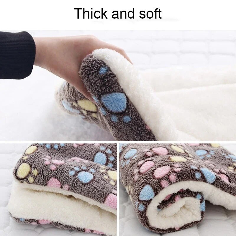 Фланелена подложка за домашни любимци Легло за кучета Котешко легло Удебелена подложка за спане Куче Одеяло Подложка за кученце Коте Легло за домашни кучета за малки големи кучета Килим за домашни любимци