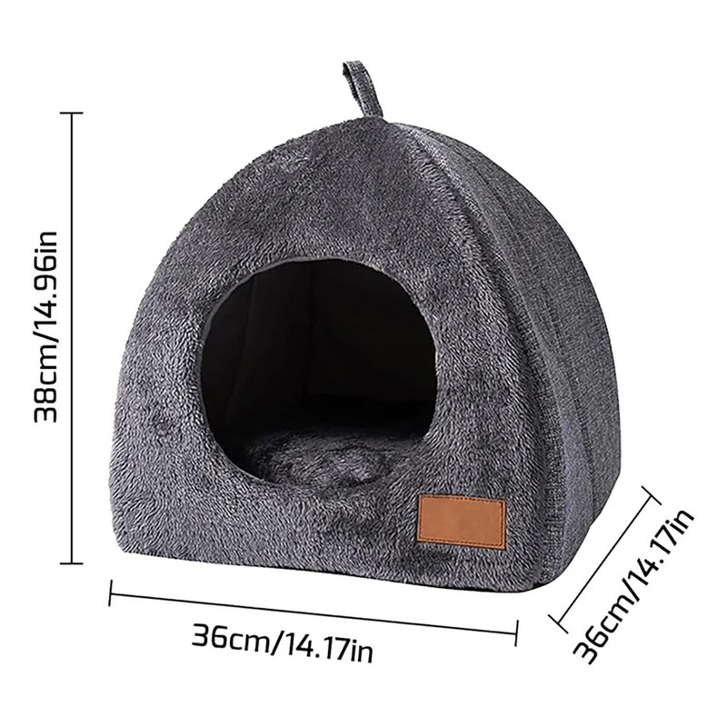 Котешка затворена къща за котки Домашен любимец Топъл и дълбок сън Куче Стоки за домашни любимци Котешка палатка Топла котешко легло Къща Спална пещера Легла за коте Кошница за домашни любимци