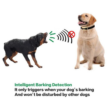 Κολάρο σκύλου Anti Bark Control Αξεσουάρ εκπαίδευσης για σκύλους Αδιάβροχο επαναφορτιζόμενο κατά του γαβγίσματος για σκύλους Περιλαίμια εκπαίδευσης σκύλων