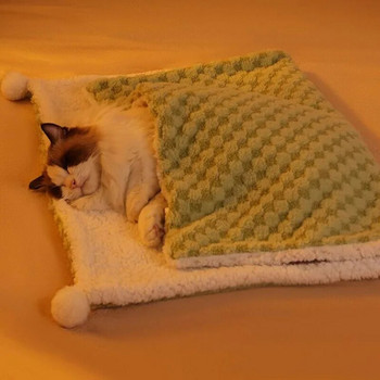 Universal κουβέρτα ύπνου για κατοικίδια, κουβέρτα για γάτες και σκύλους, χαλάκι τριών στρωμάτων, ρείθρο, αξεσουάρ για γάτες, φθινόπωρο και χειμώνα
