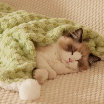 Universal κουβέρτα ύπνου για κατοικίδια, κουβέρτα για γάτες και σκύλους, χαλάκι τριών στρωμάτων, ρείθρο, αξεσουάρ για γάτες, φθινόπωρο και χειμώνα