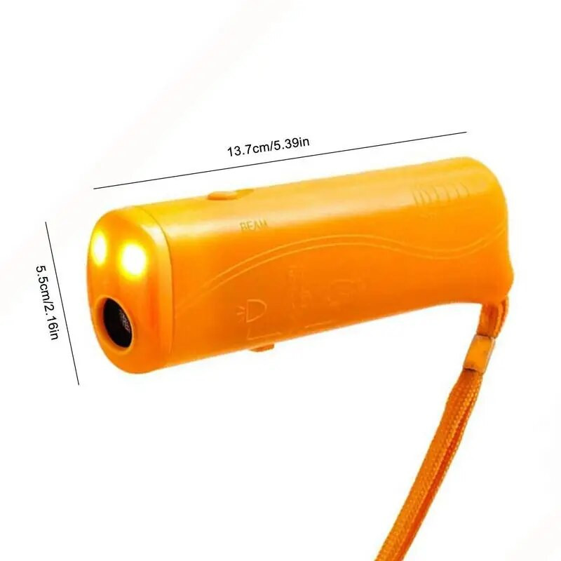 Уред за отблъскване на кучета за домашни любимци Устройство против лай Ултразвуков прогон за кучета Контрол на спирането на лая Обучаващи консумативи с LED фенерче