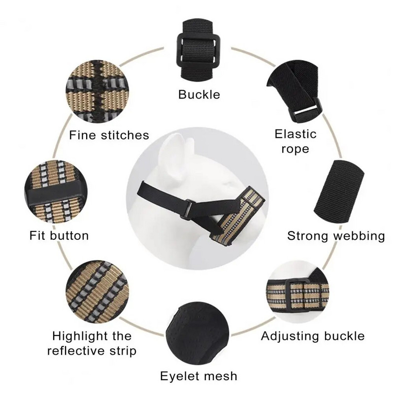 Gyorsan kioldható kutyapofa állítható fényvisszaverő kutyapofa póráz Kényelmes kötőfék kültéri sétákhoz puha orrú póráz háziállattal