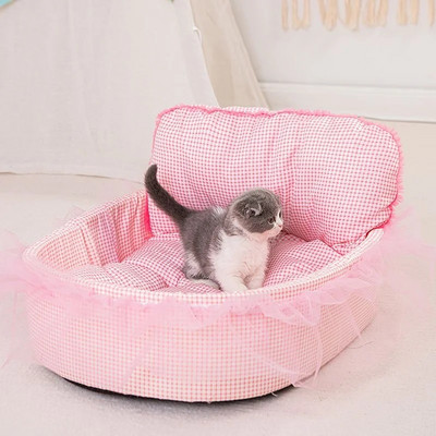 Csipke kisállat kutyaágy kisállat kellékek szőnyeg kiskutya hercegnő kisállat ágy beltéri macska kisállat mosható
