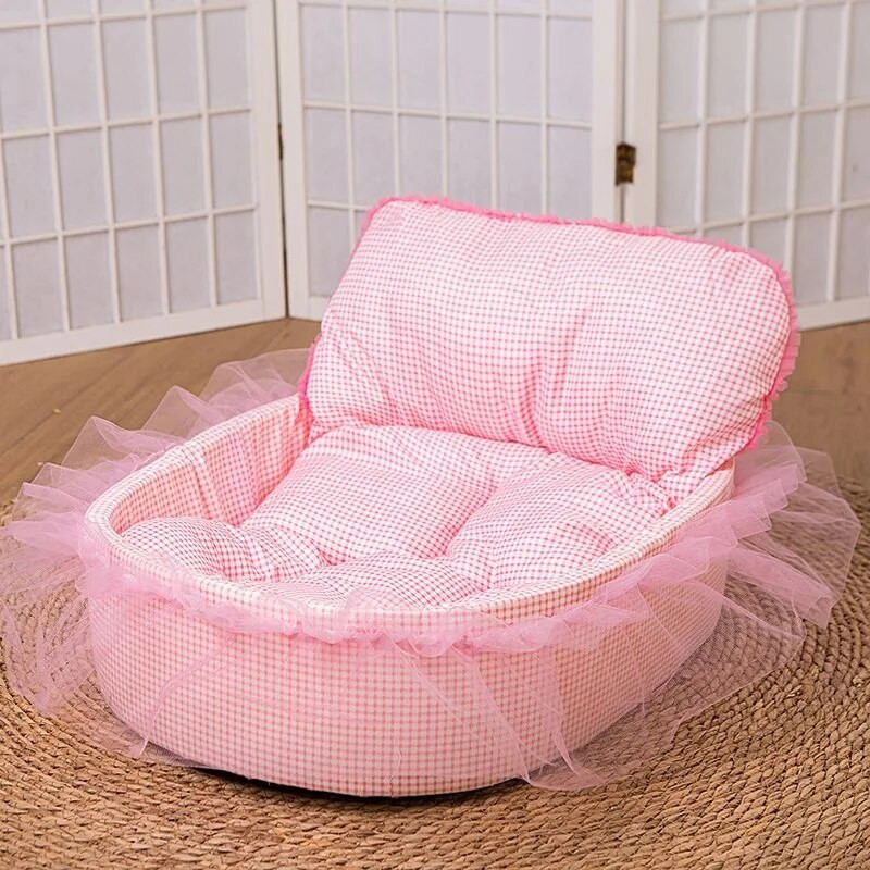 Csipke kisállat kutyaágy kisállat kellékek szőnyeg kiskutya hercegnő kisállat ágy beltéri macska kisállat mosható