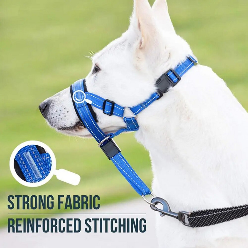 Kutyakötőfék Halti edzőfej nyakörv csat rögzítő állítható harapásgátló gyorskioldó légáteresztő kutyaszájvédő kutya kellékek