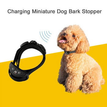 Κολάρο κατοικίδιων ζώων Ηλεκτρικό κολάρο εκπαίδευσης σκύλων Ρυθμιζόμενο κολάρο κατά του γαβγίσματος Small Dog 30S Auto Reset USB Charging Dog Trainer PD258-S