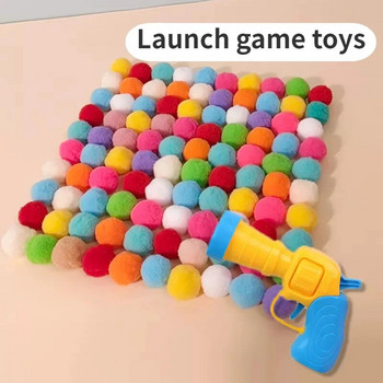 Cat Toys Interactive Launch Training Creative Kittens Mini Pompoms Games Stretch βελούδινα παιχνίδια με μπάλα Προμήθειες για γάτες Αξεσουάρ για κατοικίδια