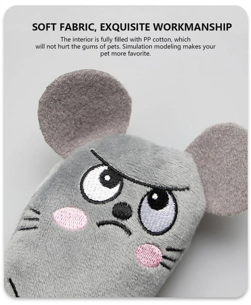 Fogcsiszoló Macskamenta játékok Interaktív plüss macskajáték egér formájú rágókarmok hüvelykujj harapás macska menta macskáknak Vicces hüvelykujj párna