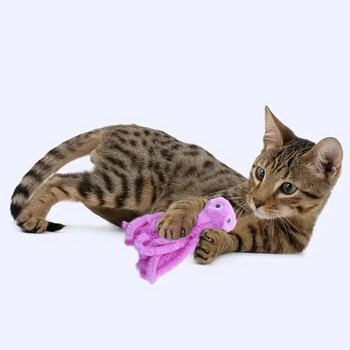 Котешка играчка Сладък октопод Плюшена играчка Устойчиви на ухапване зъби Интерактивна игра Стоки за домашни любимци Котка Играчки за кучета Октопод