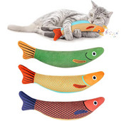 Παιχνίδι γάτα Catnip 3D Simulation Fish Goldfish Kitten Toys Pillowfish Διαδραστικό ήχο Cat Chew Bite Λούτρινα παιχνίδια Προμήθειες για γάτες