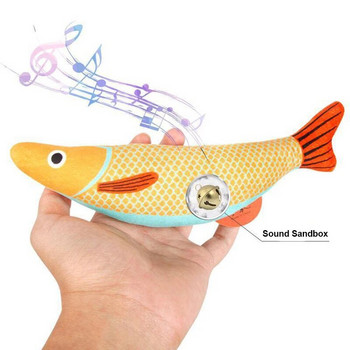 Котешка играчка котешка мента 3D симулация рибка златна рибка коте играчки рибка възглавница интерактивно звучене котка дъвче хапка плюшени играчки котешки консумативи
