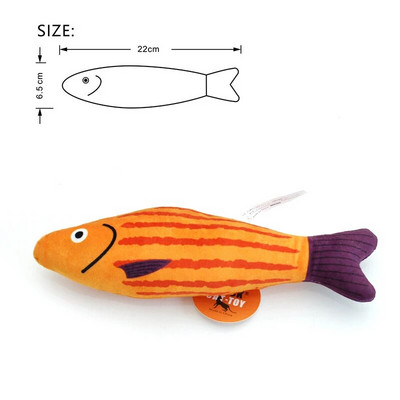 Παιχνίδι γάτα Catnip 3D Simulation Fish Goldfish Kitten Toys Pillowfish Διαδραστικό ήχο Cat Chew Bite Λούτρινα παιχνίδια Προμήθειες για γάτες