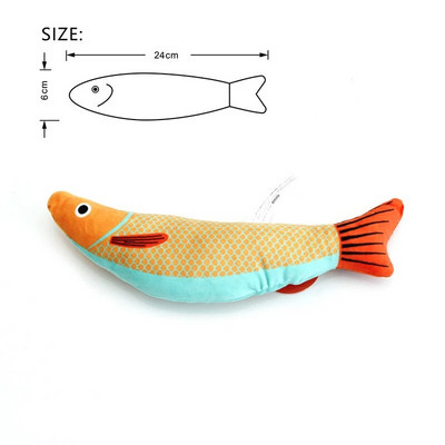 Παιχνίδι γάτα Catnip 3D Simulation Fish Goldfish Kitten Toys Pillowfish Διαδραστικό ήχο Cat Chew Bite Λούτρινα παιχνίδια Προμήθειες για γάτες